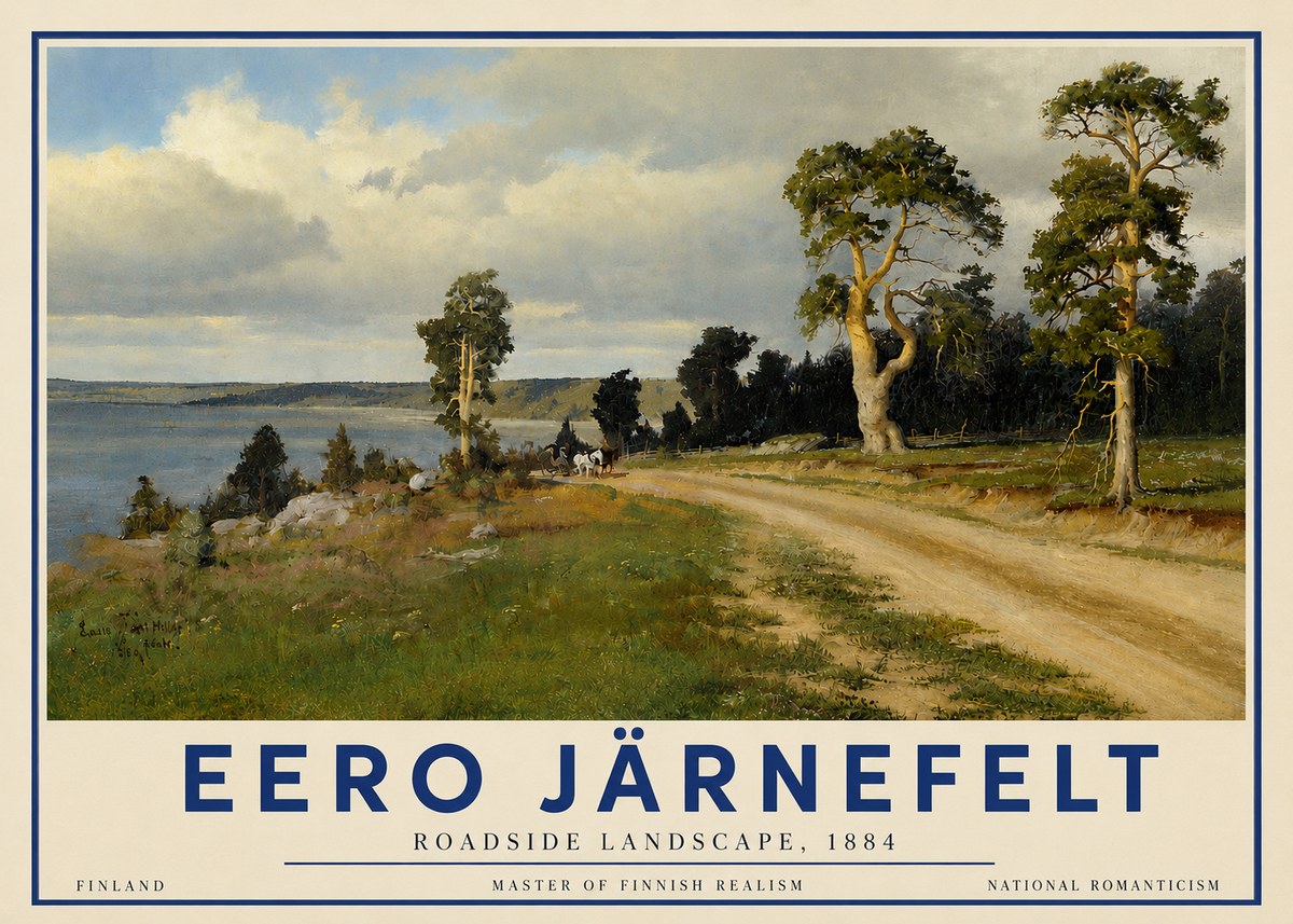 Eero Järnefelt Roadside Landscape, 1884 No6 - Juliste