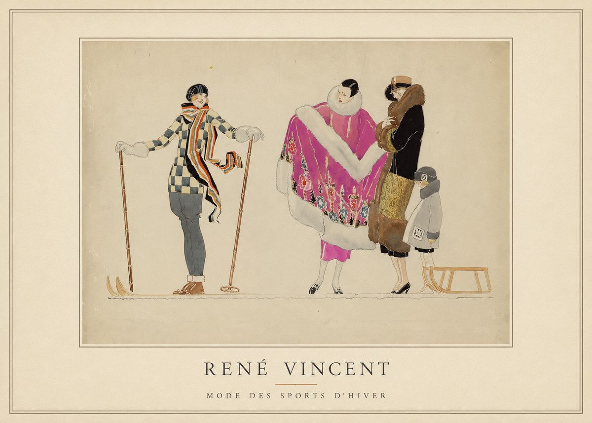 René Vincent Mode Des Sports D'hiver No5 - Juliste