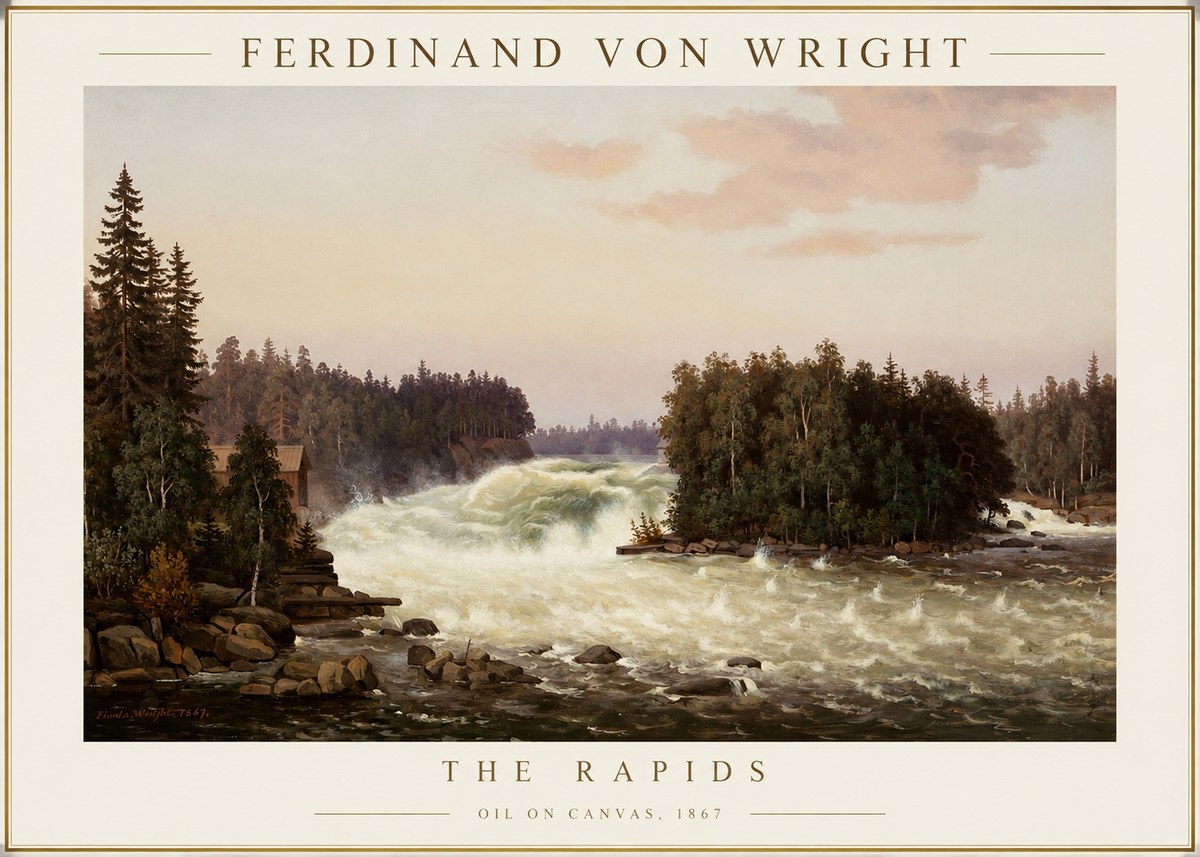 Ferdinand von Wright The Rapids No1 - Juliste