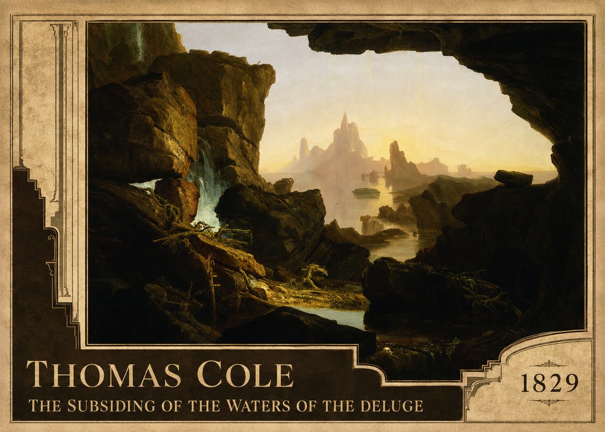 Thomas Cole The Subsiding of the Waters of the Deluge II No2 - Juliste