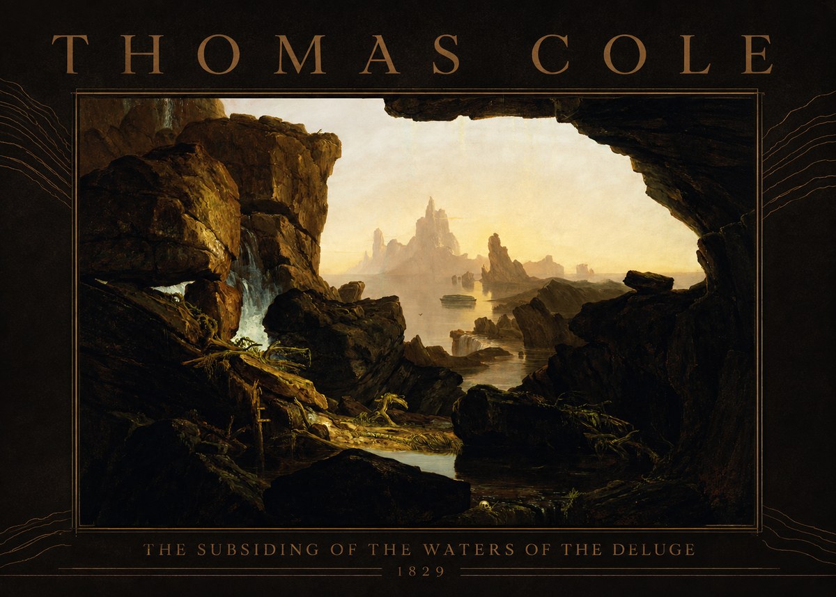 Thomas Cole The Subsiding of the Waters of the Deluge II No4 - Juliste