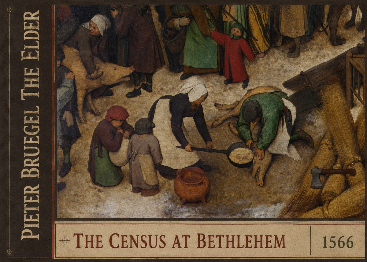 Pieter Bruegel The Census at Bethlehem VI No2 - Juliste
