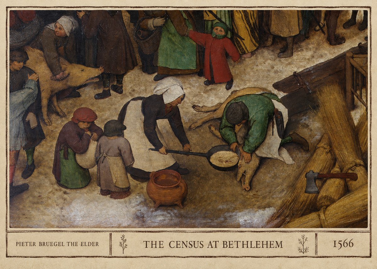 Pieter Bruegel The Census at Bethlehem VI No3 - Juliste
