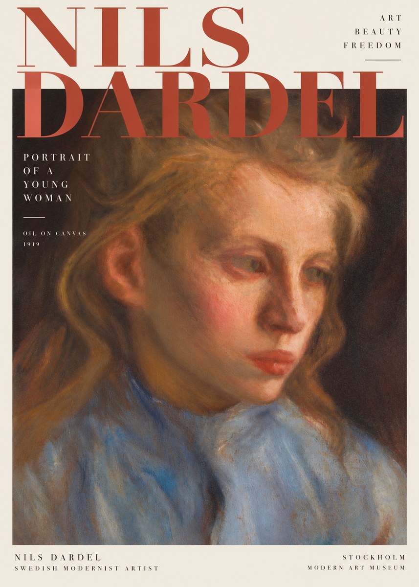 Nils Dardel Portrait of a Young Woman No4 - Juliste