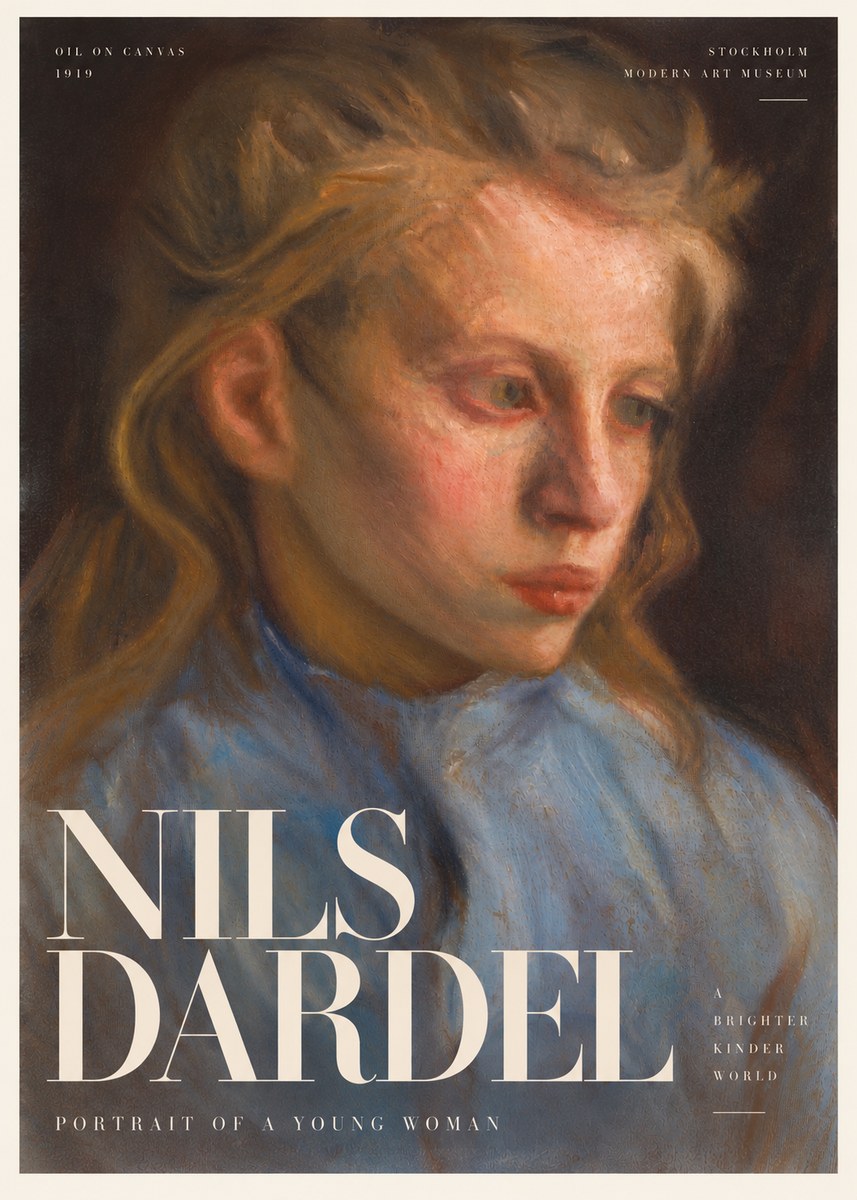 Nils Dardel Portrait of a Young Woman No6 - Juliste