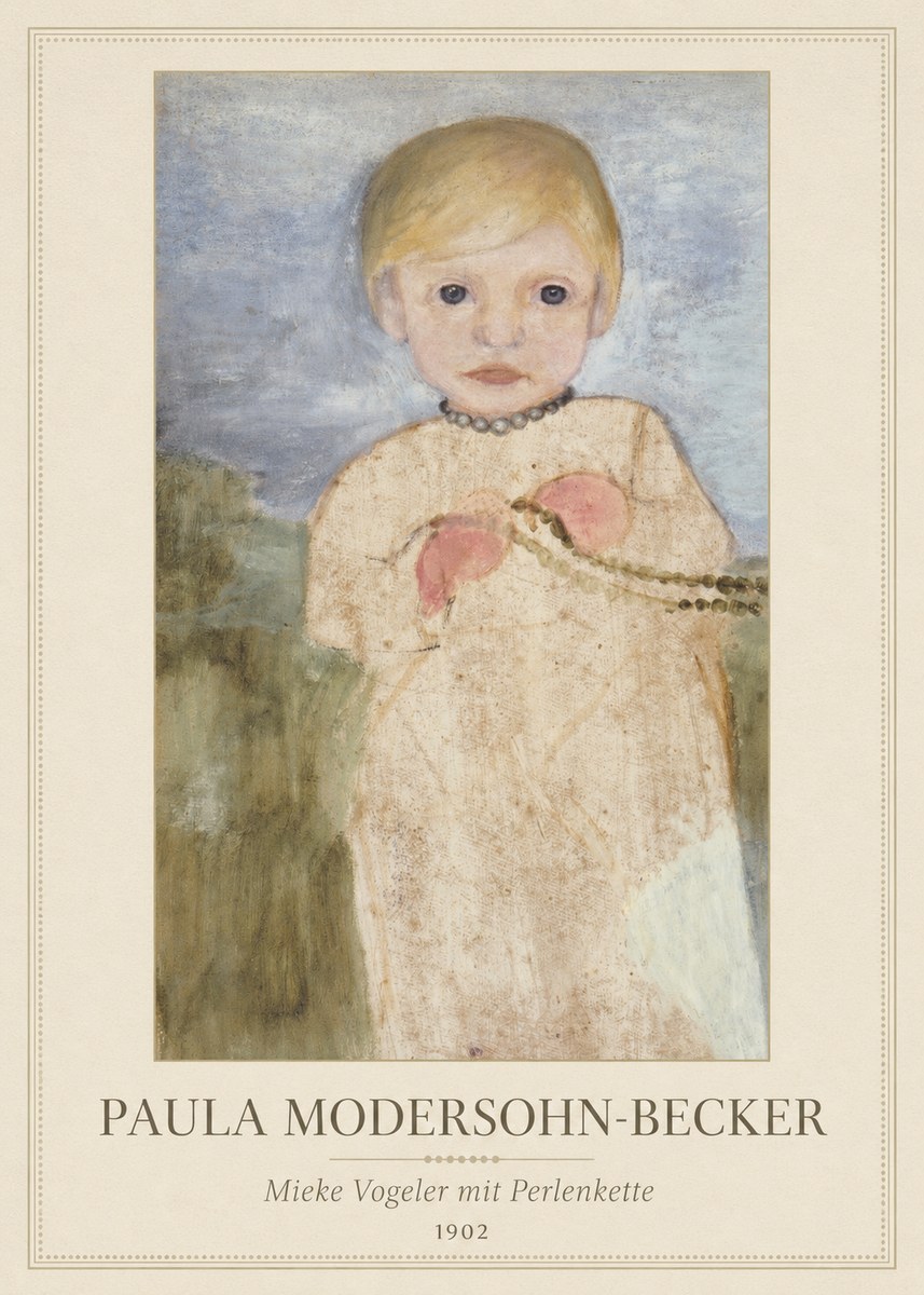 Paula Modersohn-Becker Mieke Vogeler Mit Perlenkette No1 - Juliste
