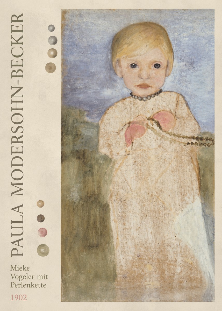 Paula Modersohn-Becker Mieke Vogeler Mit Perlenkette No3 - Juliste