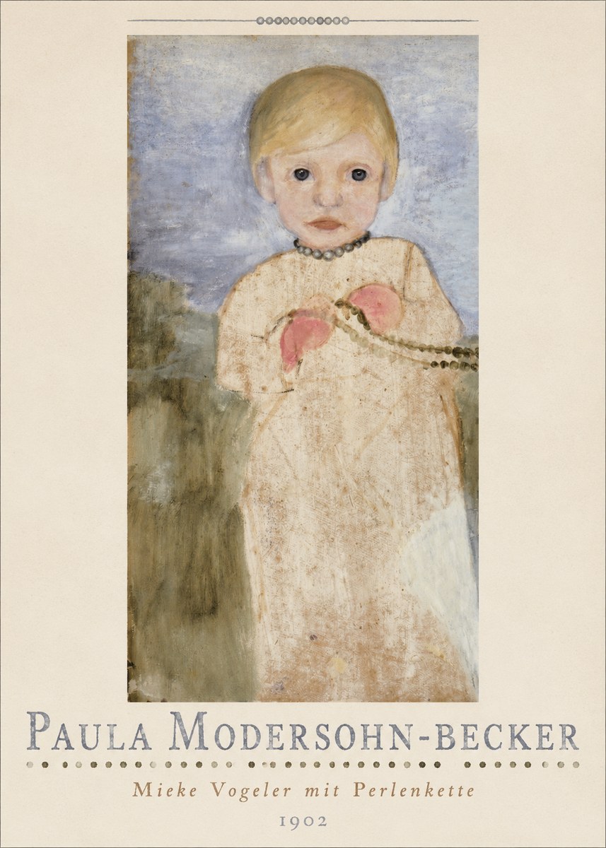 Paula Modersohn-Becker Mieke Vogeler Mit Perlenkette No4 - Juliste