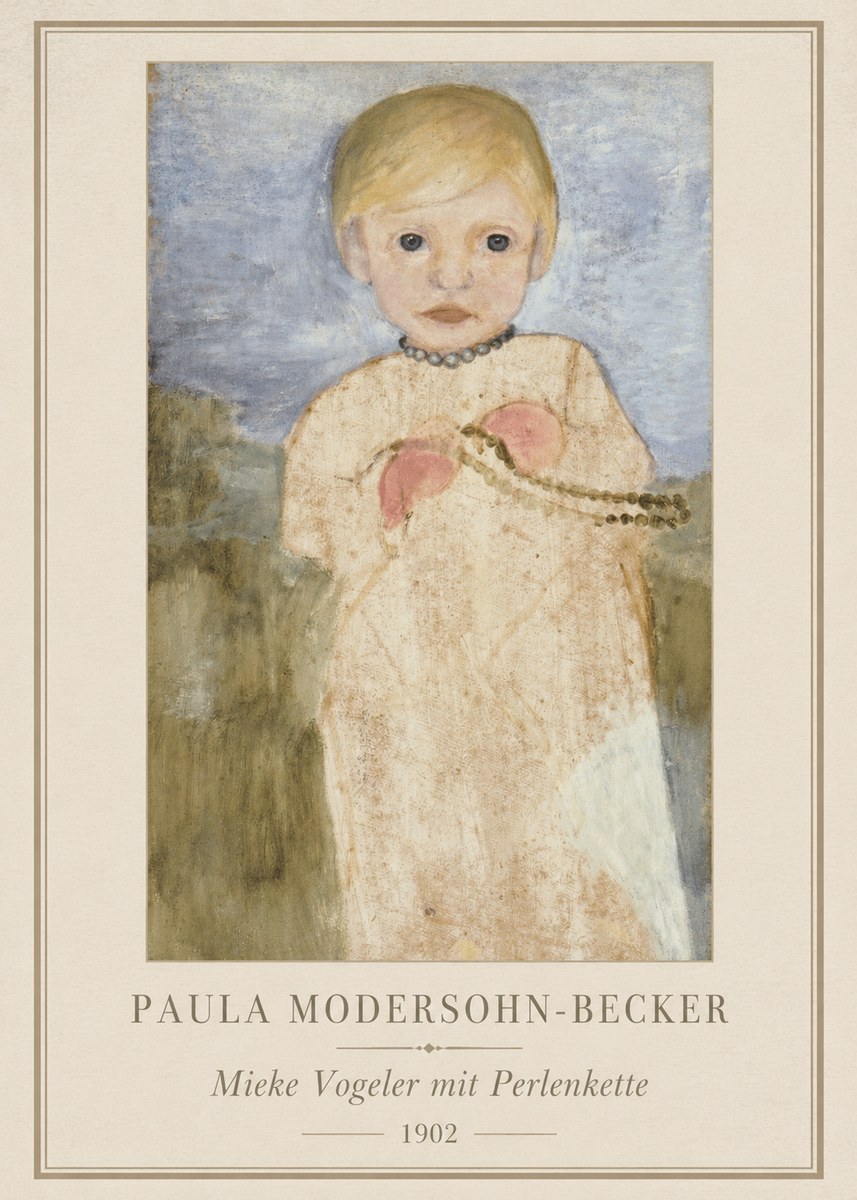 Paula Modersohn-Becker Mieke Vogeler Mit Perlenkette No5 - Juliste