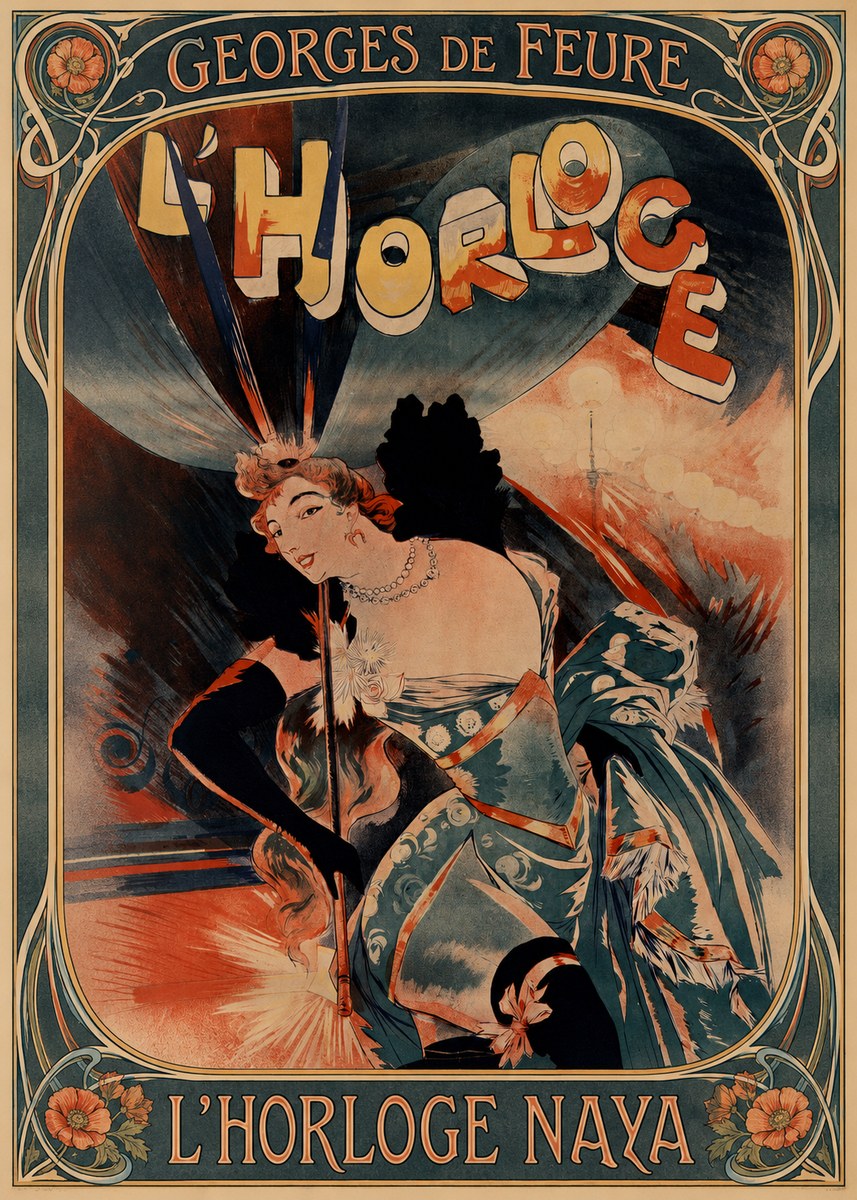 Georges de Feure L'horloge Naya No1 - Juliste