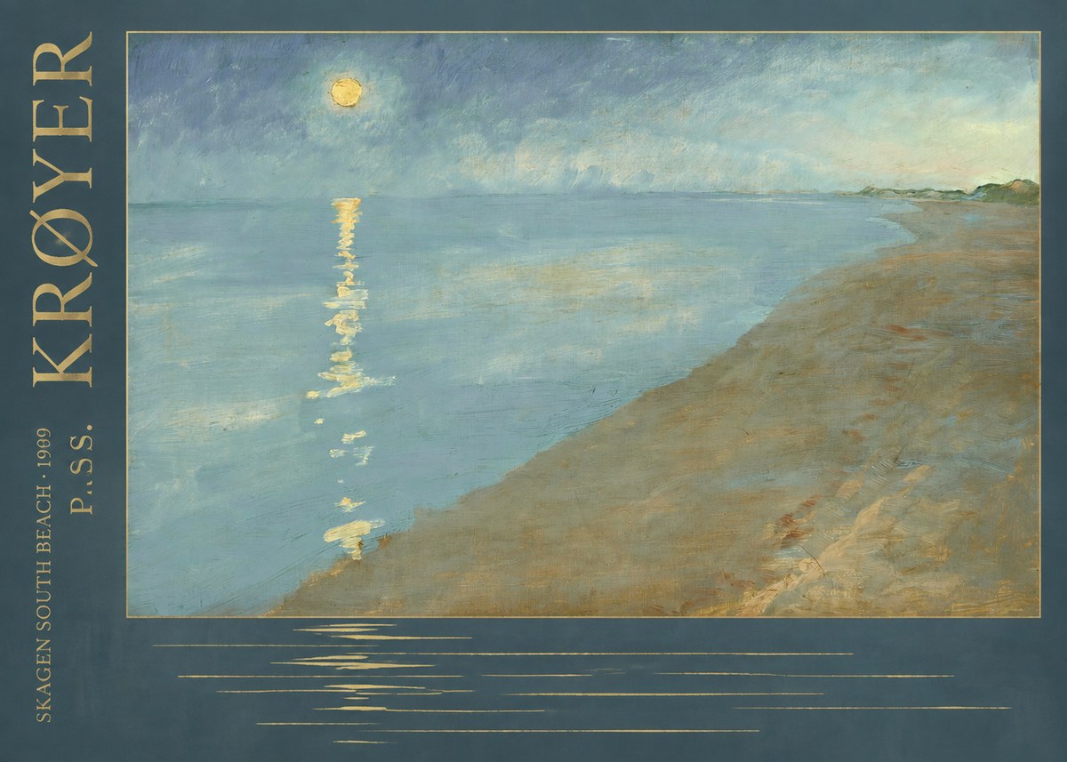 P.S. Krøyer Skagen South Beach · 1909 No5 - Juliste