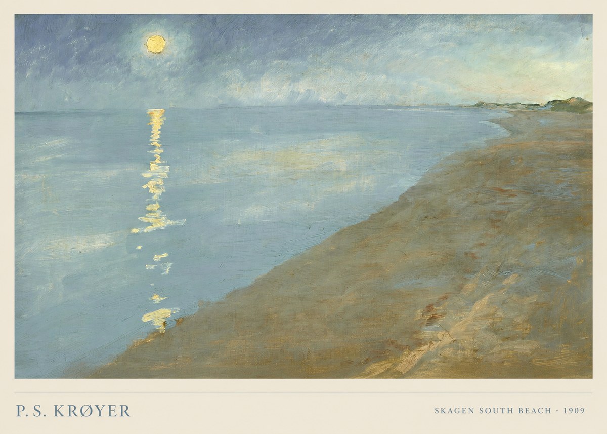 P.S. Krøyer Skagen South Beach · 1909 No6 - Juliste