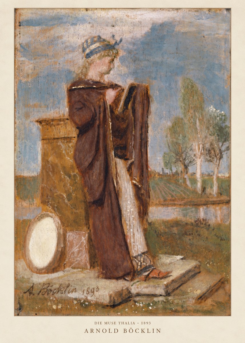 Arnold Böcklin Die Muse Thalia II No2 - Juliste