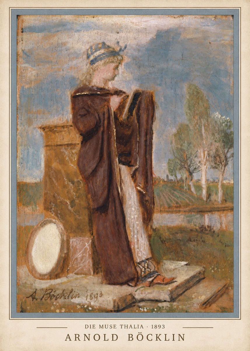 Arnold Böcklin Die Muse Thalia II No4 - Juliste