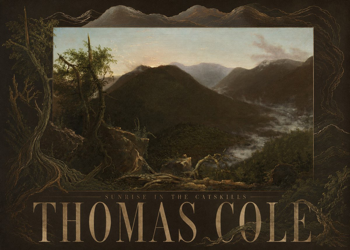 Thomas Cole Sunrise in the Catskills II No5 - Juliste