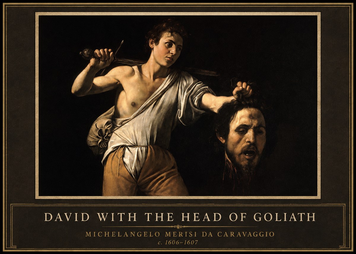 Michelangelo Merisi da Caravaggio David with the Head of Goliath V No1 - Juliste