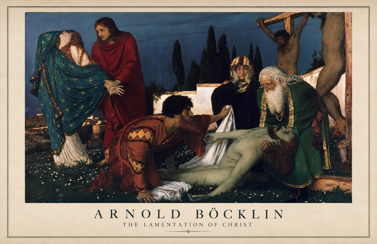 Arnold Böcklin The Lamentation of Christ No1 - Juliste