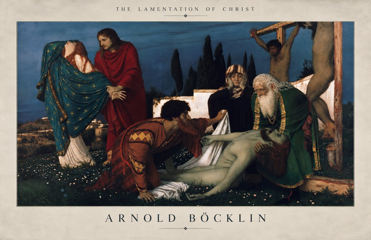 Arnold Böcklin The Lamentation of Christ No3 - Juliste
