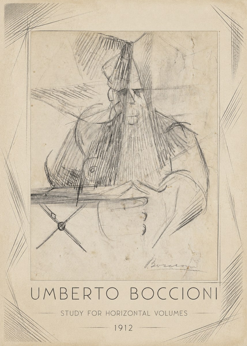 Umberto Boccioni Study for Horizontal Volumes No1 - Juliste