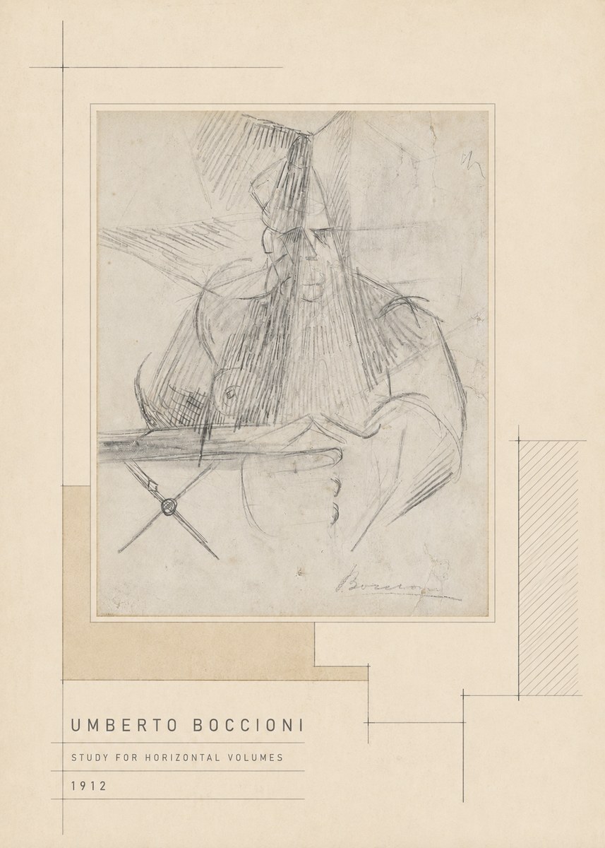 Umberto Boccioni Study for Horizontal Volumes No5 - Juliste