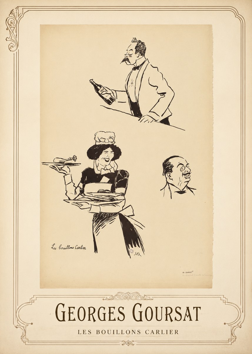 Georges Goursat Les Bouillons Carlier II No1 - Juliste