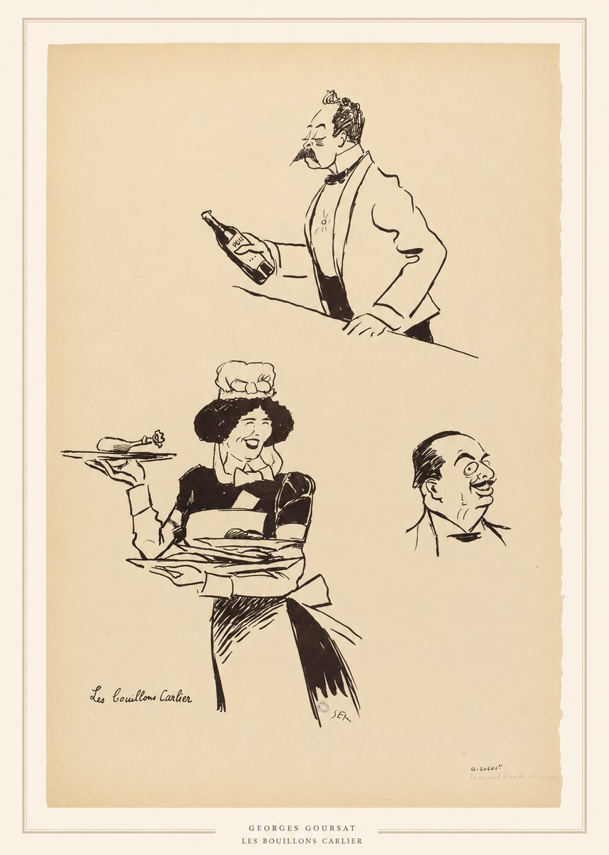 Georges Goursat Les Bouillons Carlier II No5 - Juliste