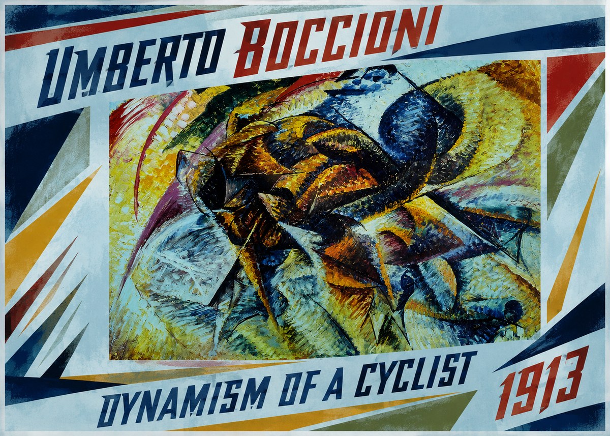 Umberto Boccioni Dynamism of a Cyclist II No1 - Juliste