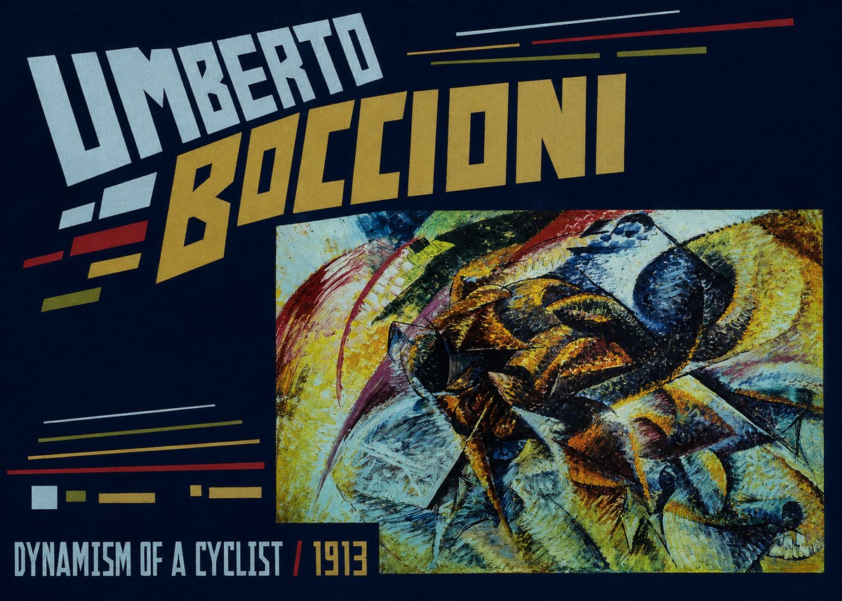 Umberto Boccioni Dynamism of a Cyclist II No6 - Juliste