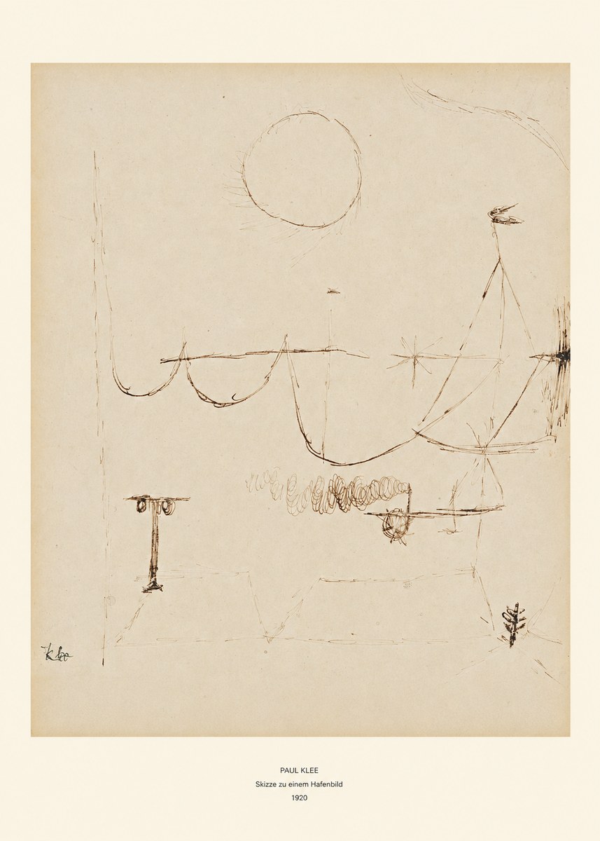 Paul Klee Skizze Zu Einem Hafenbild No6 - Juliste