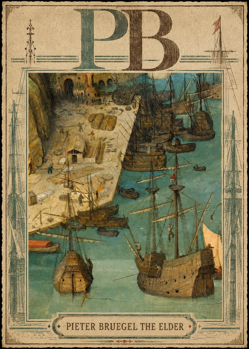Pieter Bruegel A Port Scene No3 - Juliste