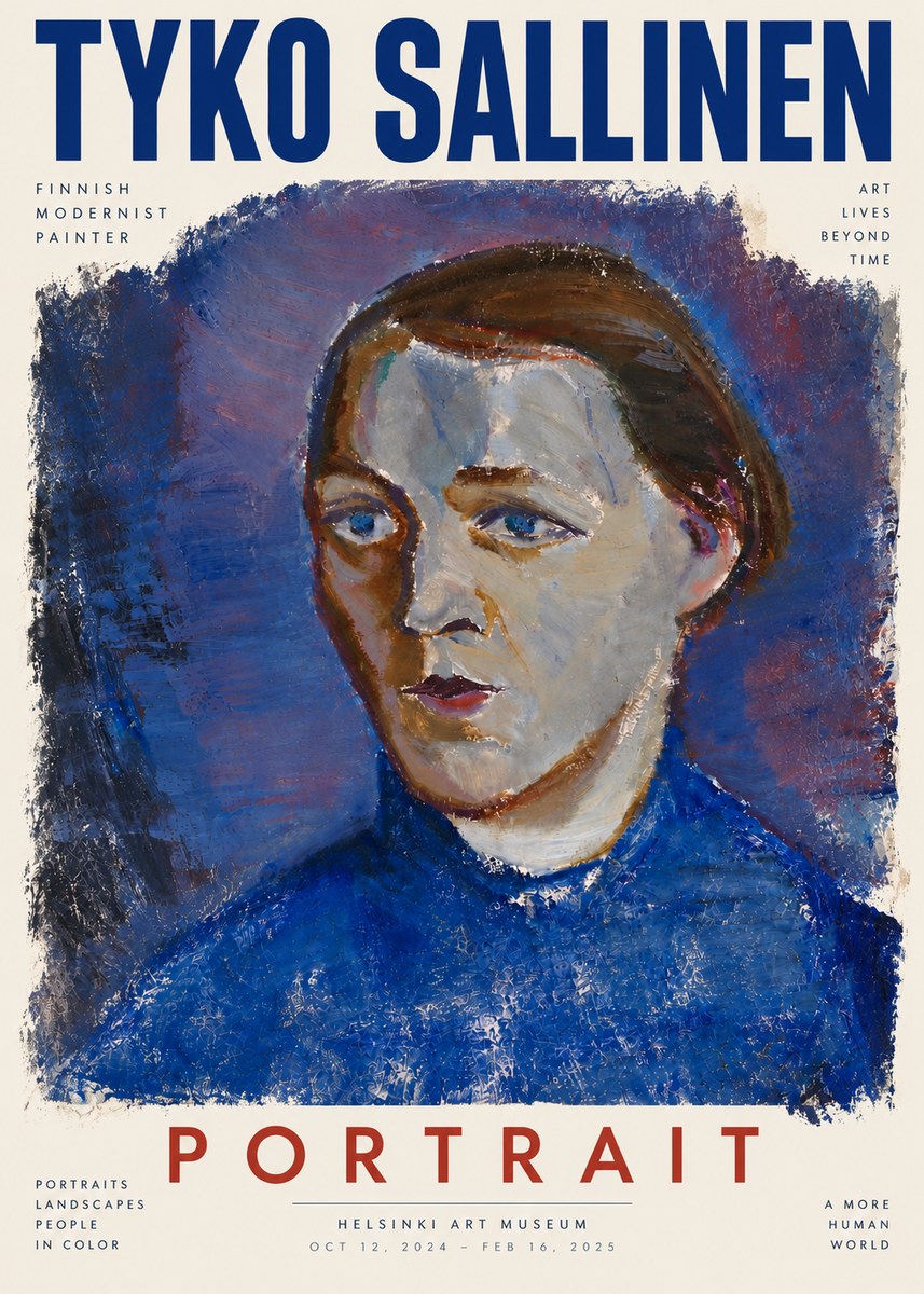 Tyko Sallinen Portrait II No6 - Juliste