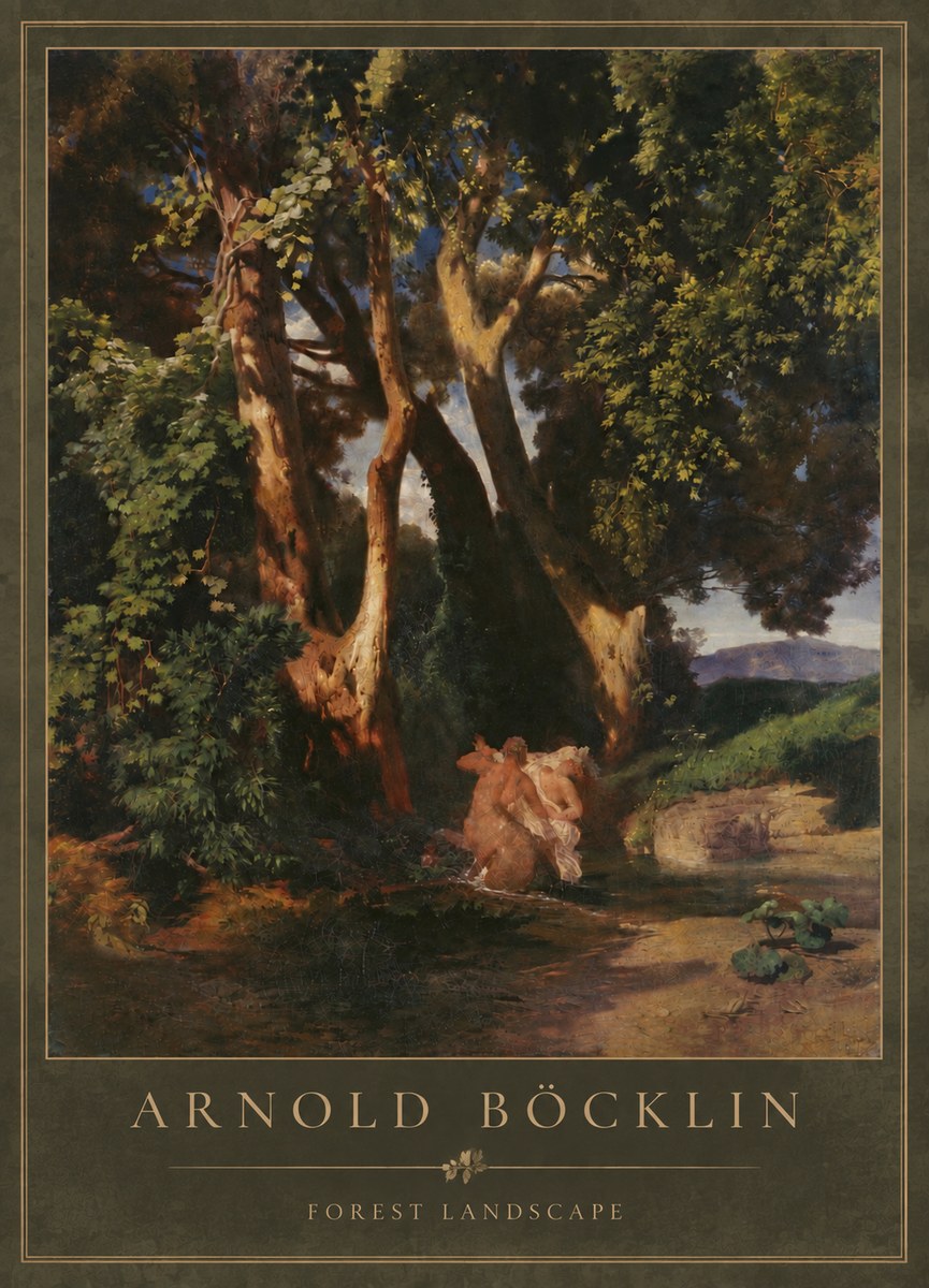 Arnold Böcklin Forest Landscape No6 - Juliste
