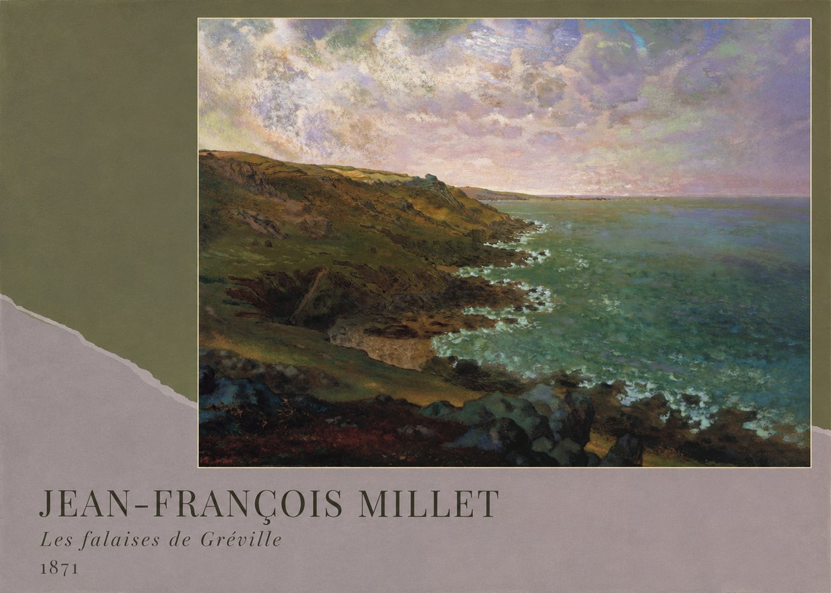 Jean-François Millet Les Falaises De Gréville No2 - Juliste
