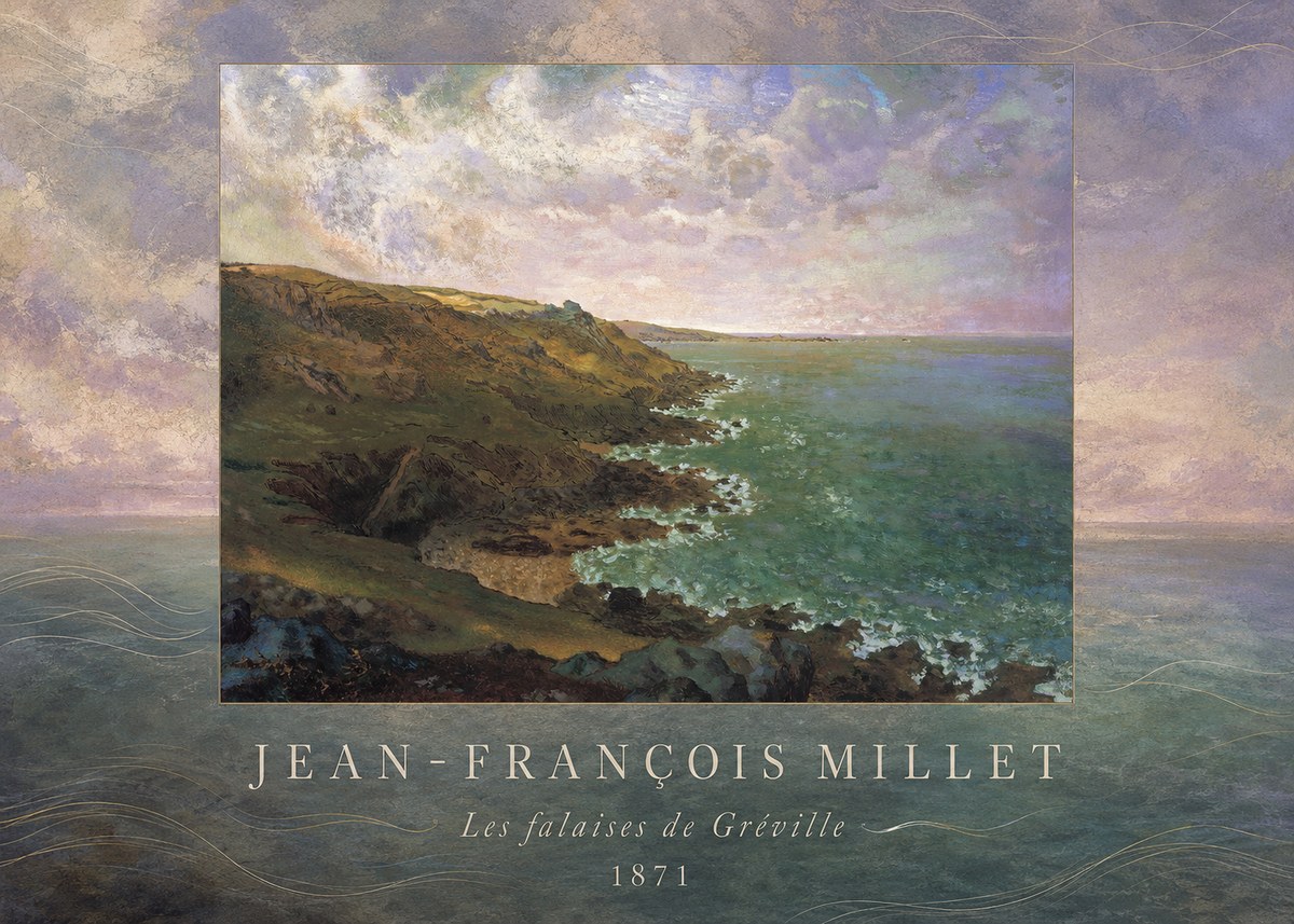 Jean-François Millet Les Falaises De Gréville No4 - Juliste