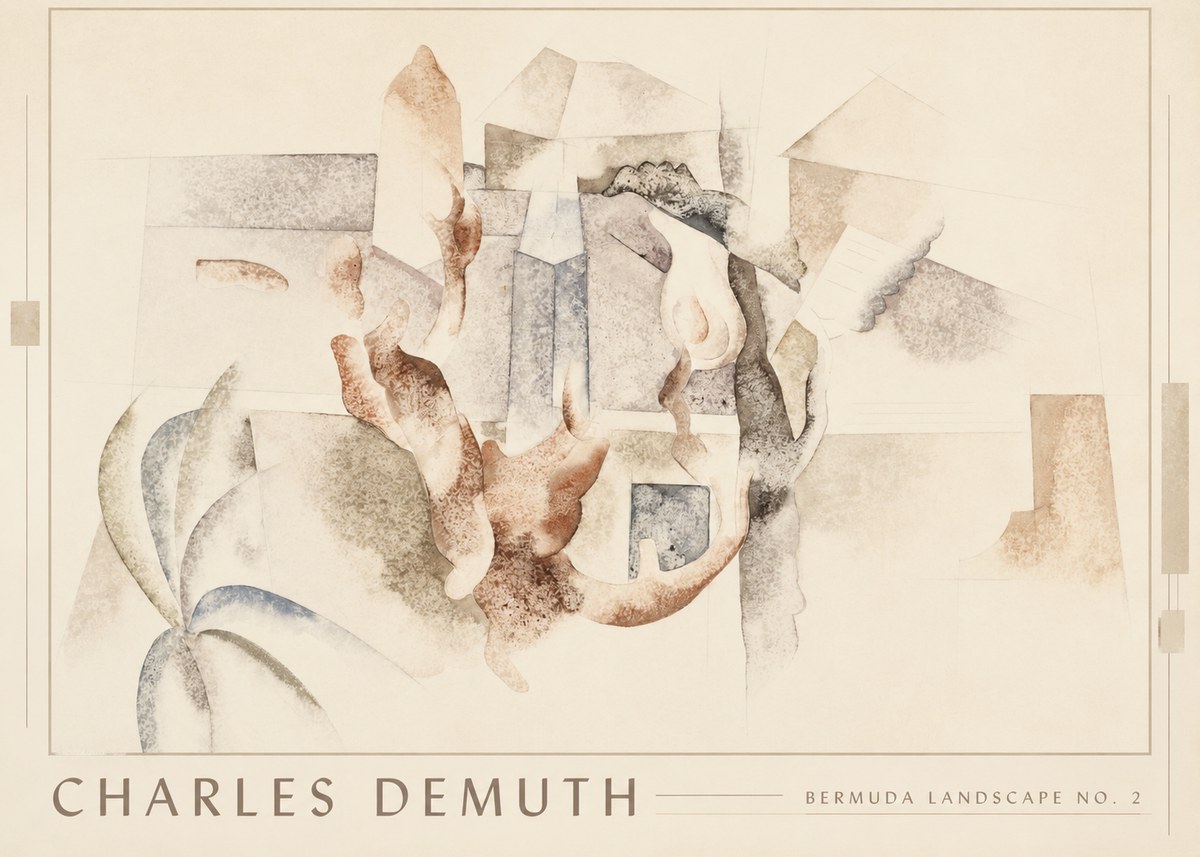 Charles Demuth Bermuda Landscape No. 2 No1 - Juliste