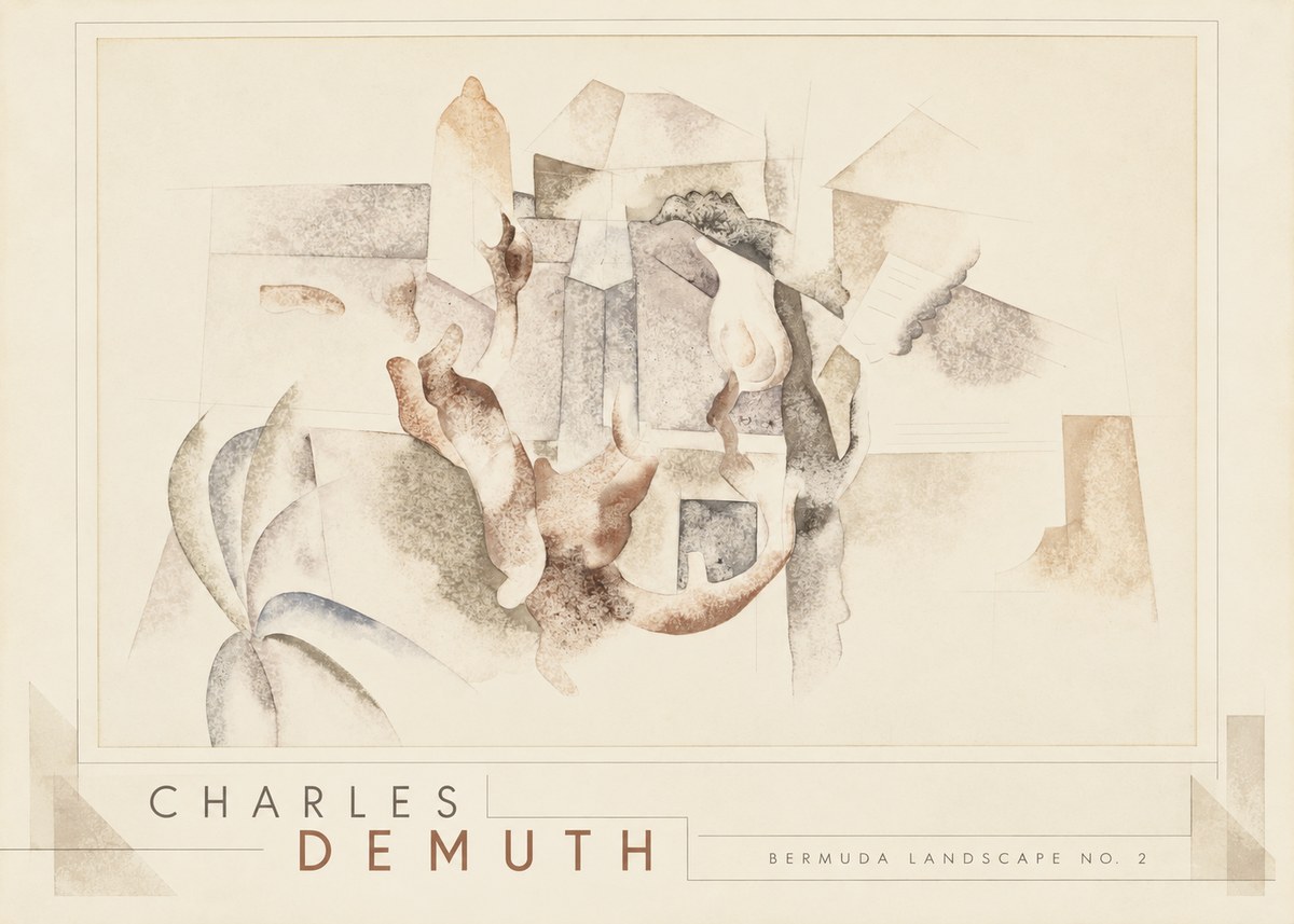 Charles Demuth Bermuda Landscape No. 2 No3 - Juliste