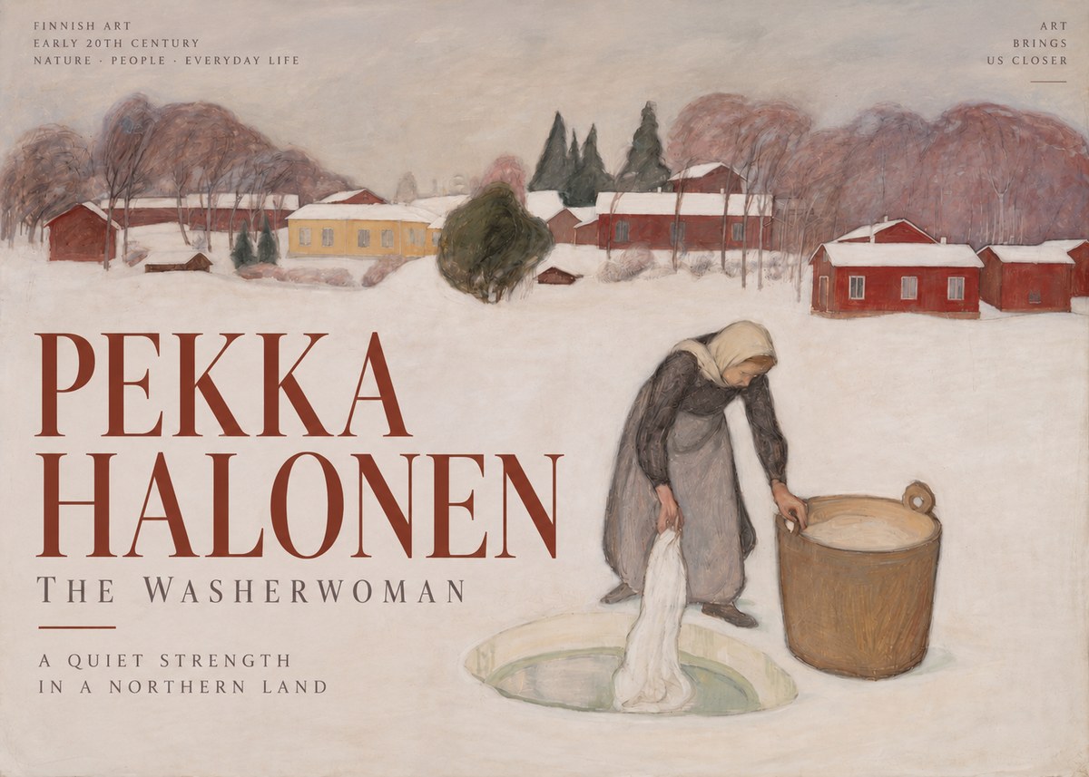 Pekka Halonen The Washerwoman No2 - Juliste