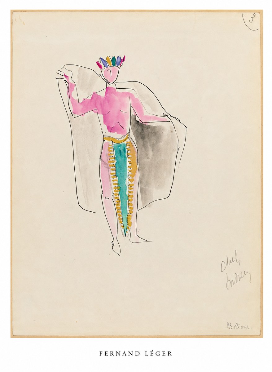 Fernand Léger Cheval, Indien No5 - Juliste
