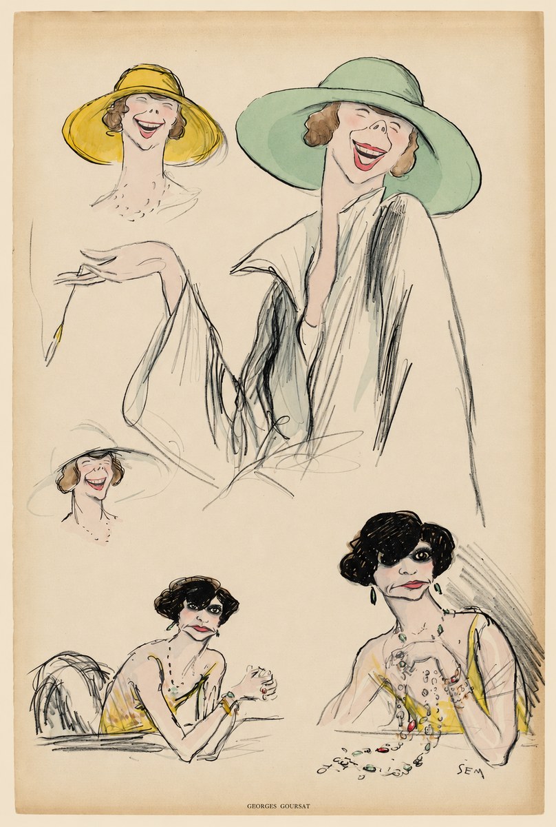Georges Goursat Elegant Parisian Caricatures No5 - Juliste