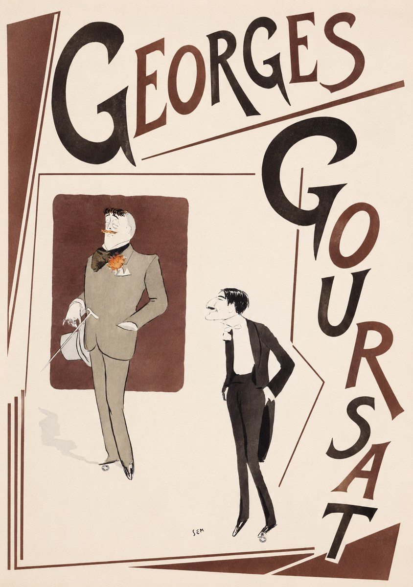 Georges Goursat High Society Caricature No5 - Juliste