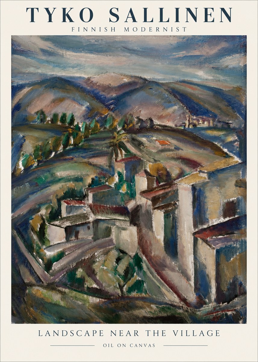 Tyko Sallinen Landscape Near the Village No1 - Juliste