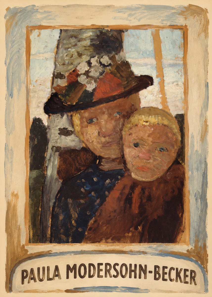 Paula Modersohn-Becker Mother and Child with Hat No3 - Juliste