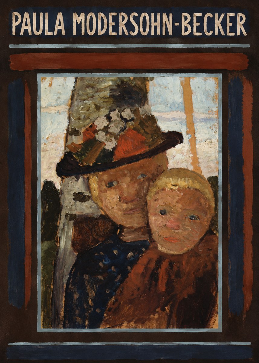 Paula Modersohn-Becker Mother and Child with Hat No5 - Juliste