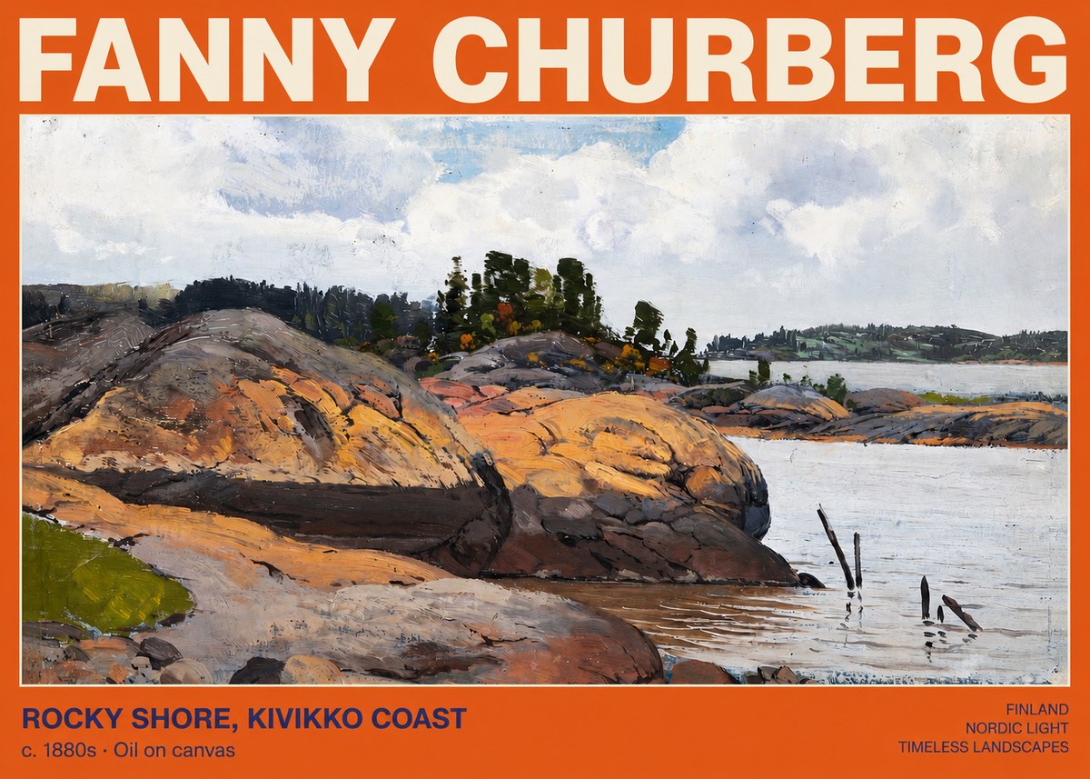 Fanny Churberg Rocky Shore · Kivikko Coast No2 - Juliste
