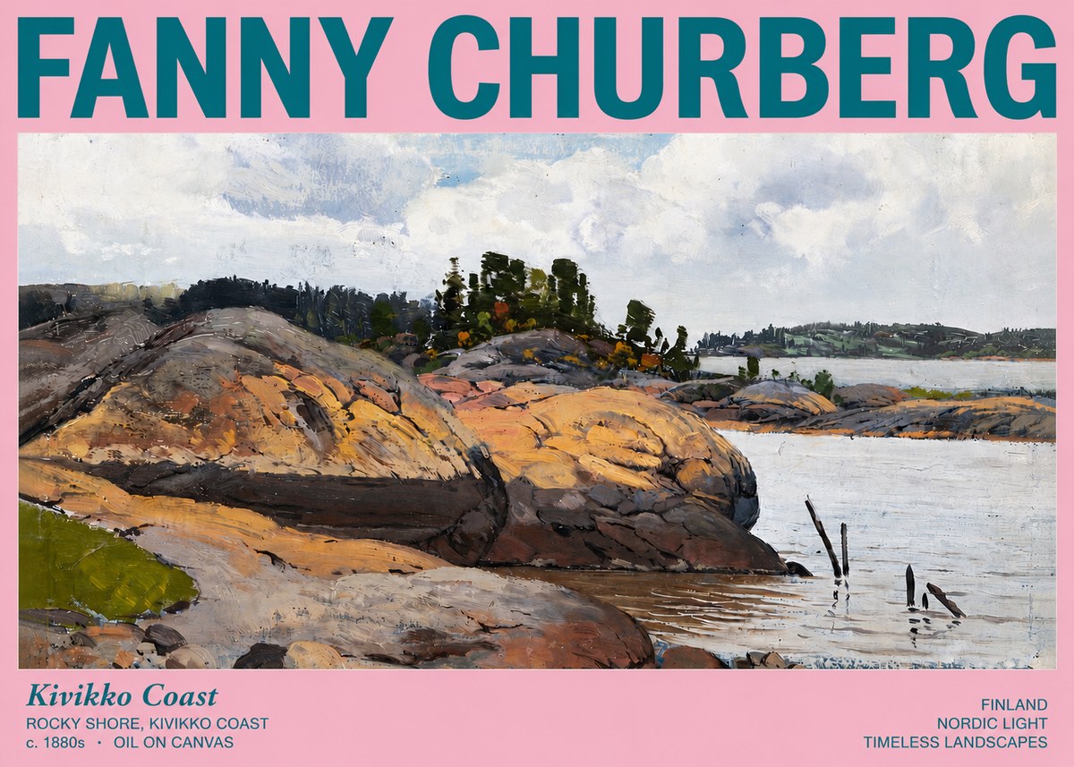 Fanny Churberg Rocky Shore · Kivikko Coast No3 - Juliste