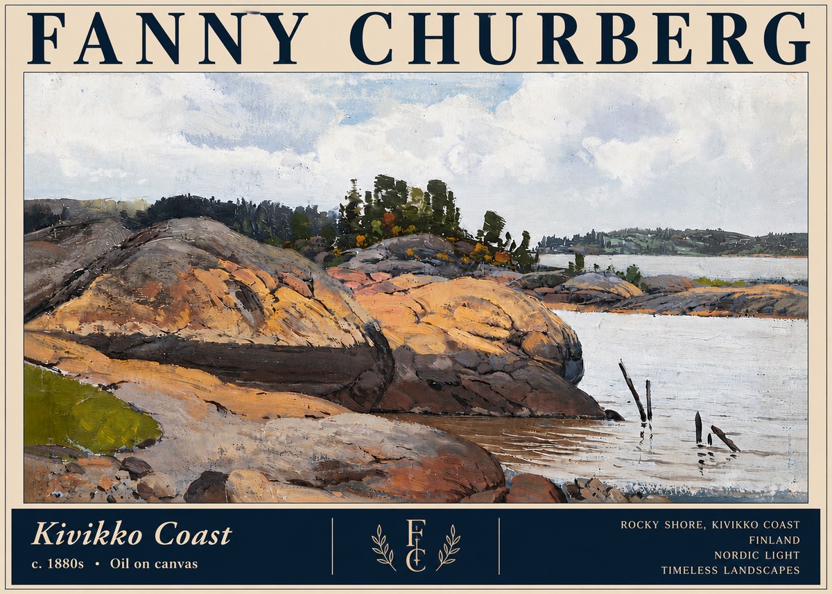 Fanny Churberg Rocky Shore · Kivikko Coast No4 - Juliste