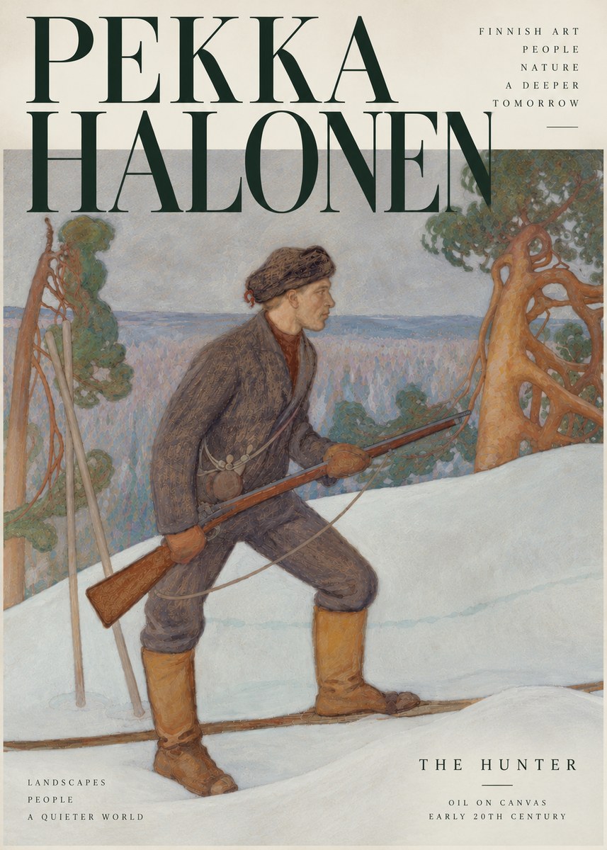 Pekka Halonen The Hunter No3 - Juliste