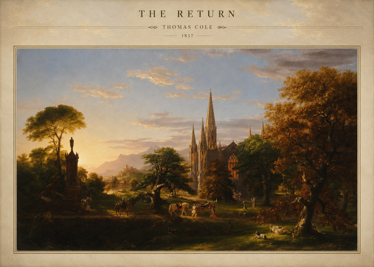 Thomas Cole The Return III No3 - Juliste
