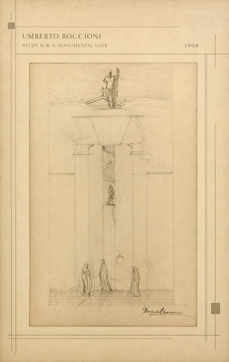Umberto Boccioni Study for a Monumental Gate No2 - Juliste