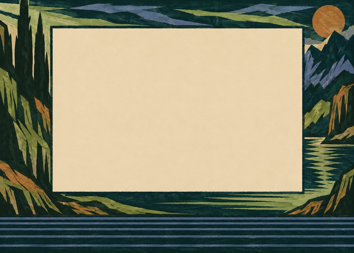 Max Pechstein Art Deco Landscape Frame No1 - Juliste